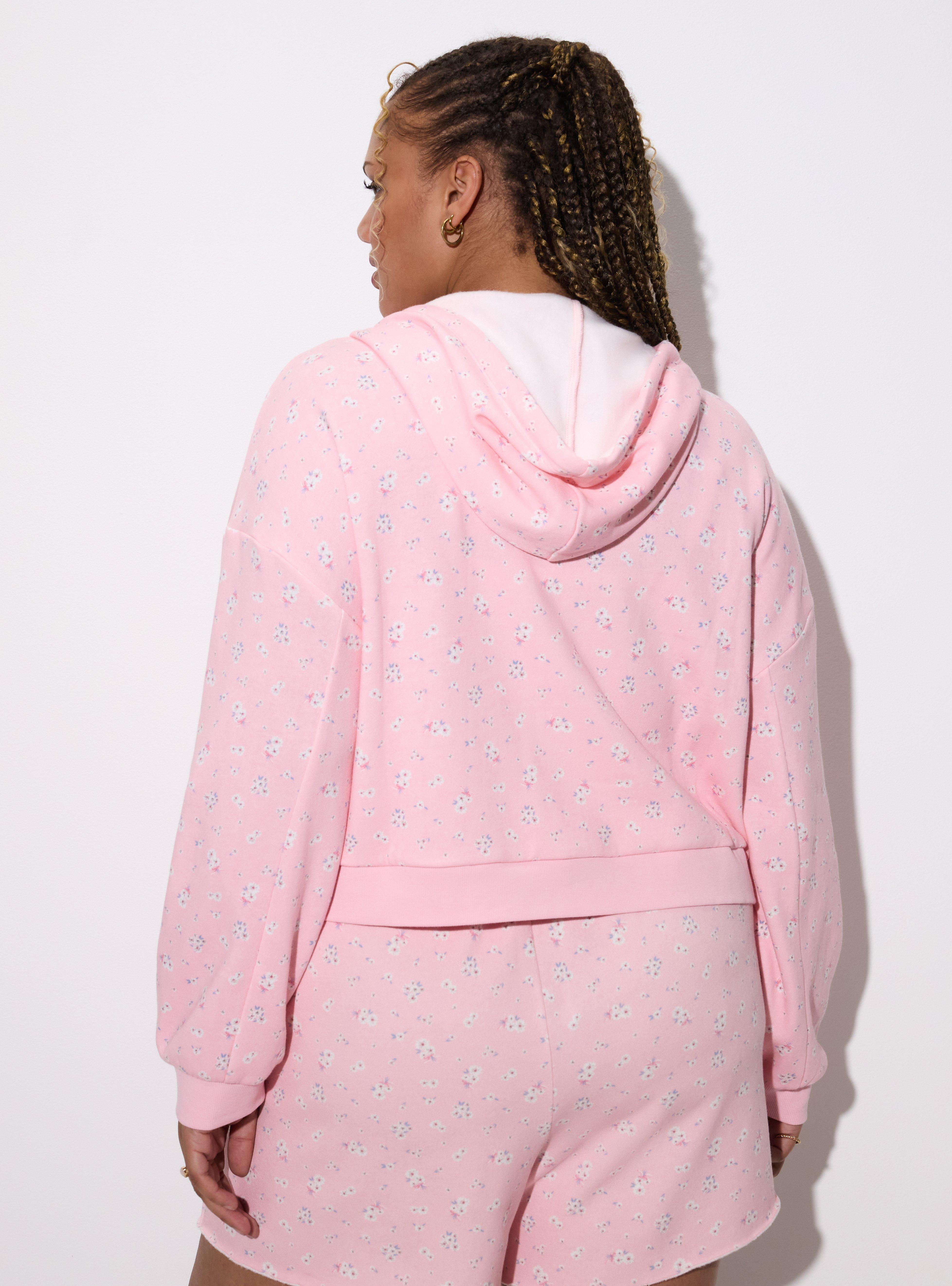 Plus Size - LoveSick Cropped Zip Up Hoodie - Torrid
