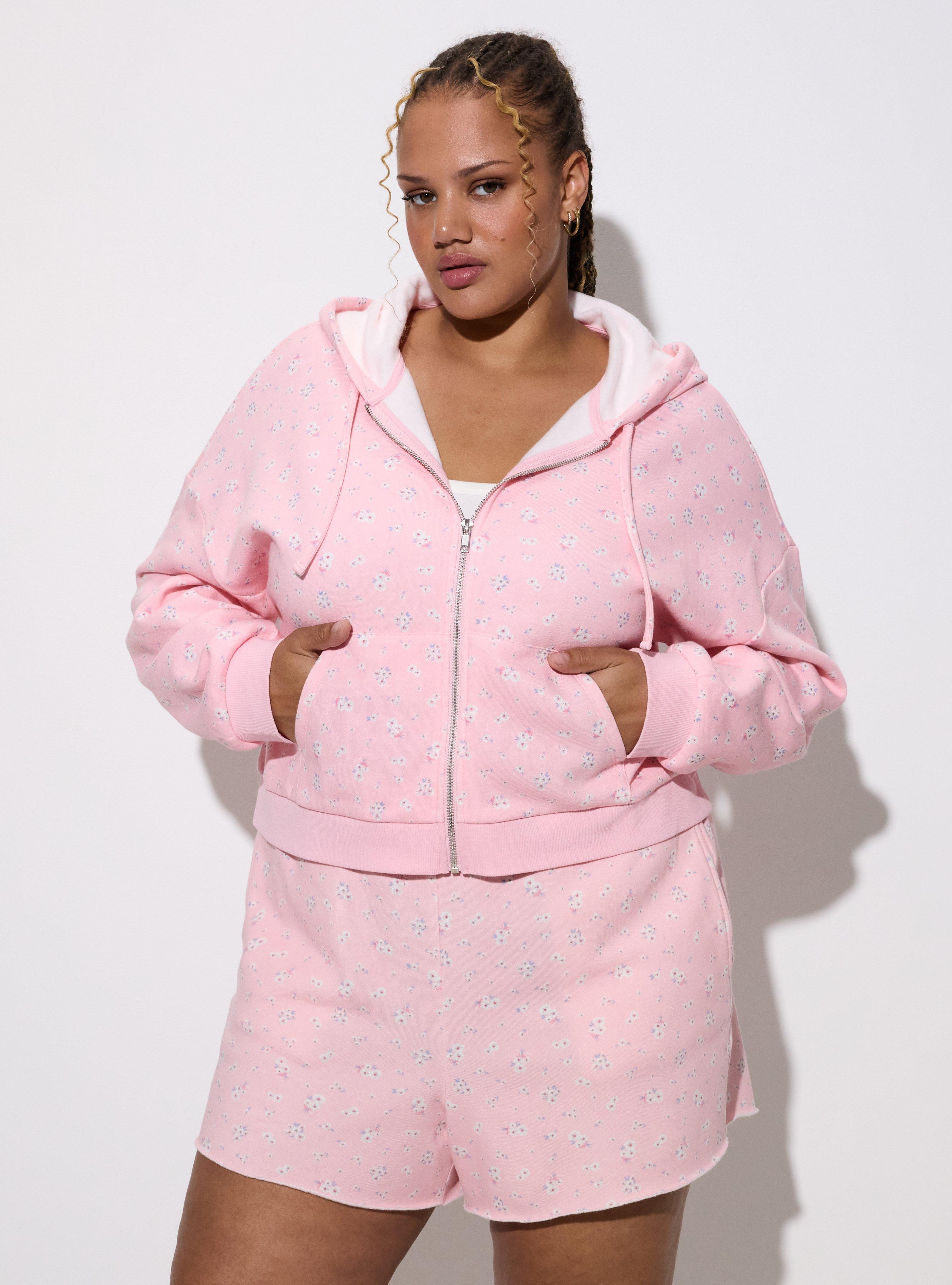 Plus Size - LoveSick Cropped Zip Up Hoodie - Torrid