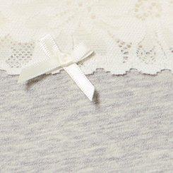 Cotton Mid-Rise Lace Trim Cheeky Panty, LIGHTEST HEATHER GREY, swatch