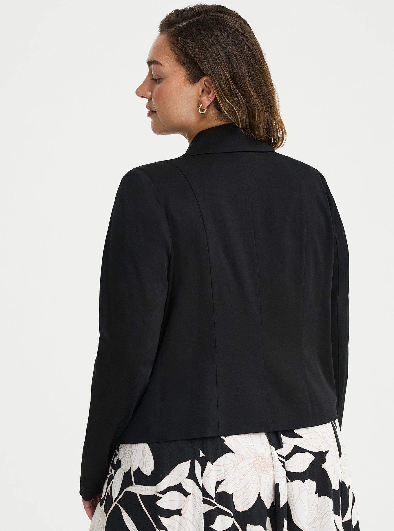 Hipster Challis Blazer, DEEP BLACK, alternate