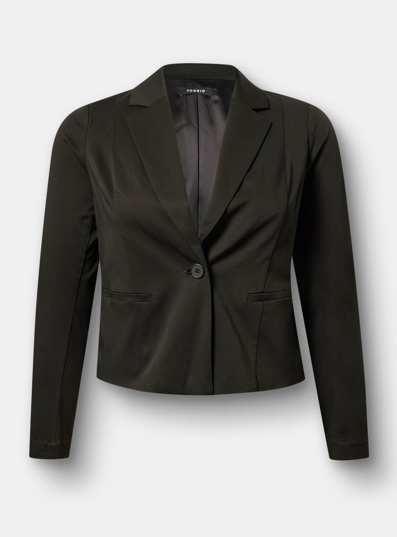 Hipster Challis Blazer, DEEP BLACK, hi-res