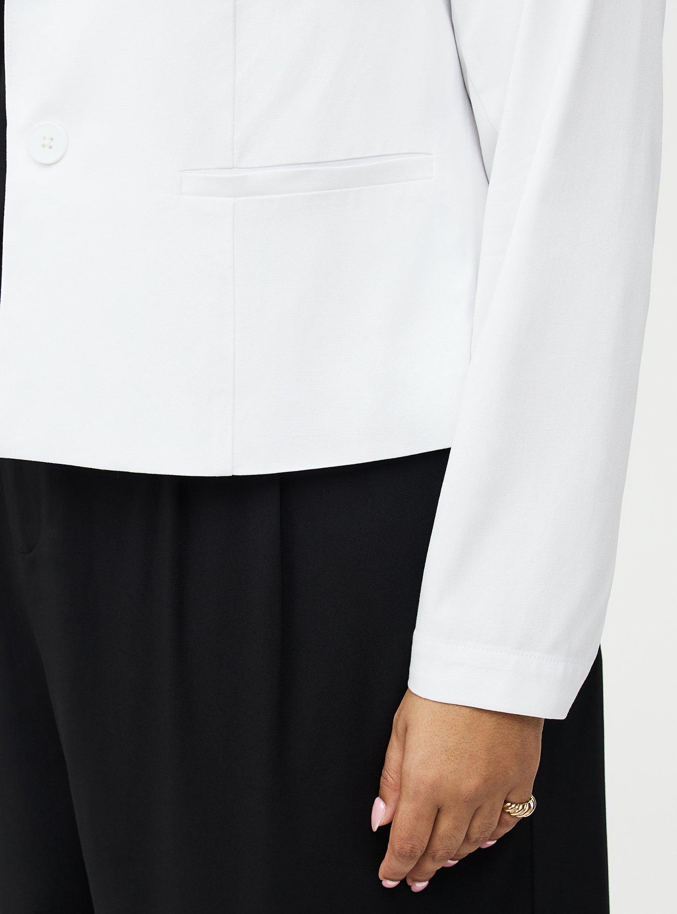 Hipster Challis Blazer, BLANC DE BLANC, alternate