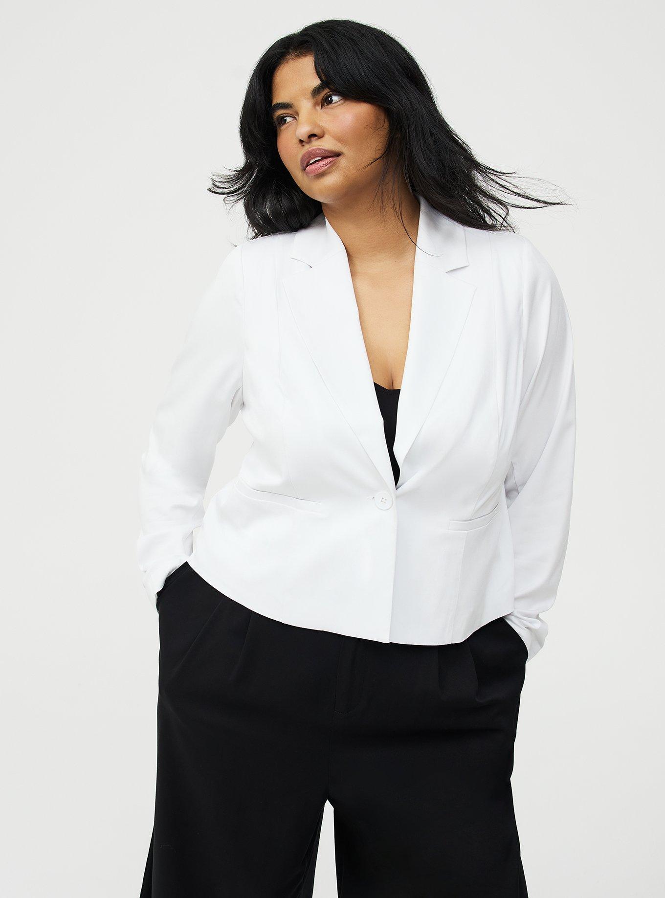 Hipster Challis Blazer, BLANC DE BLANC, alternate