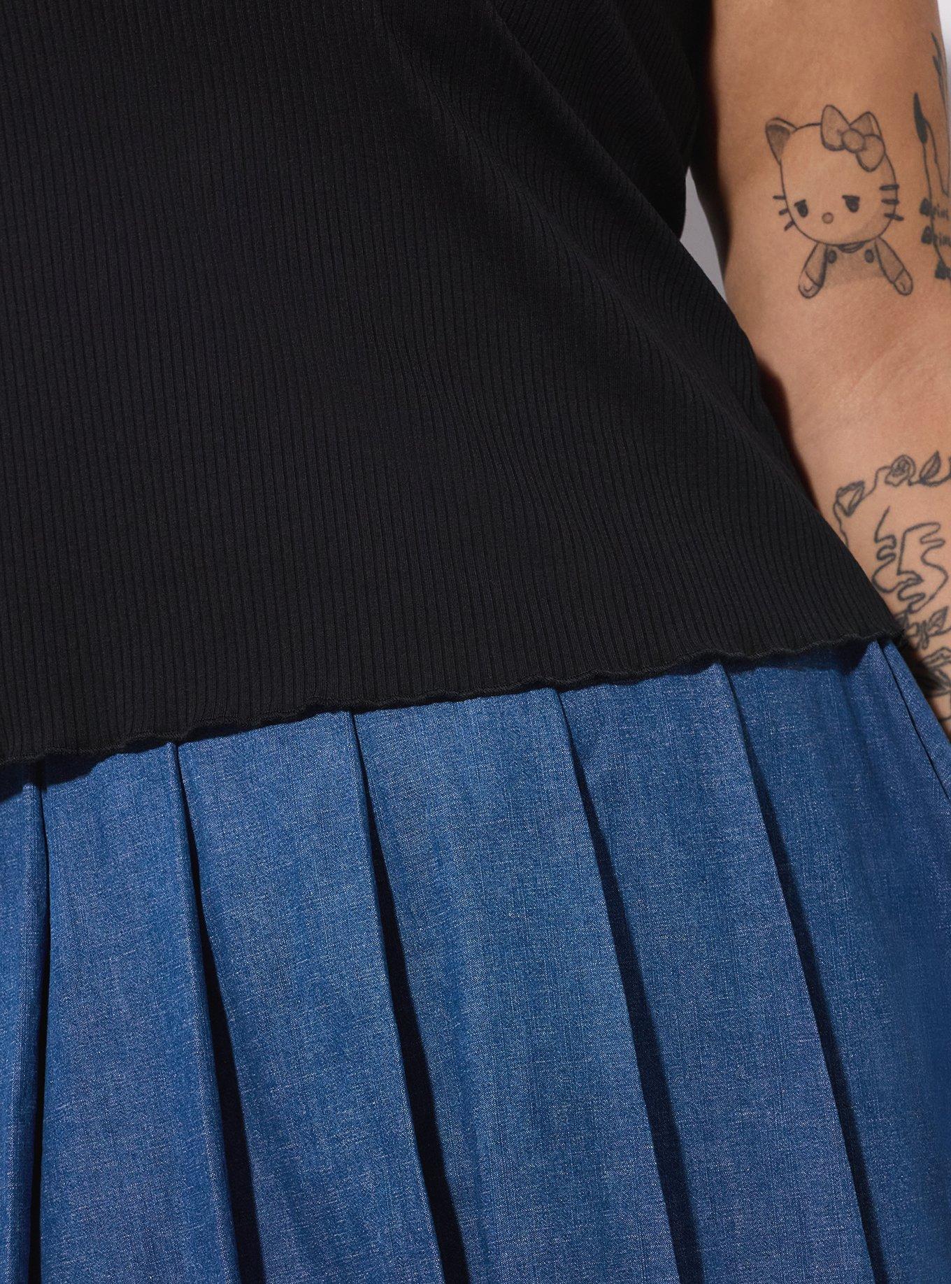 LoveSick Ruched Front Short Sleeve Top, DEEP BLACK, alternate