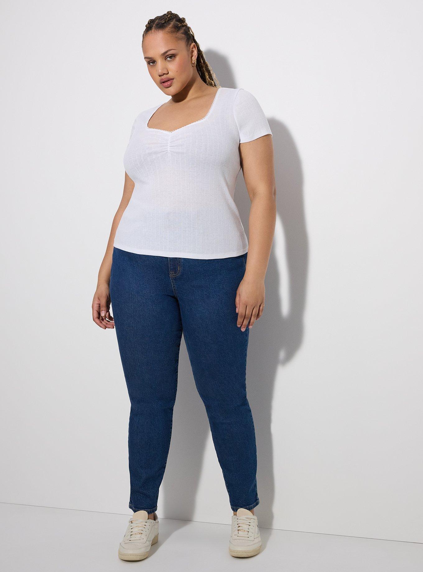 LoveSick Ruched Front Short Sleeve Top, BRIGHT WHITE, alternate