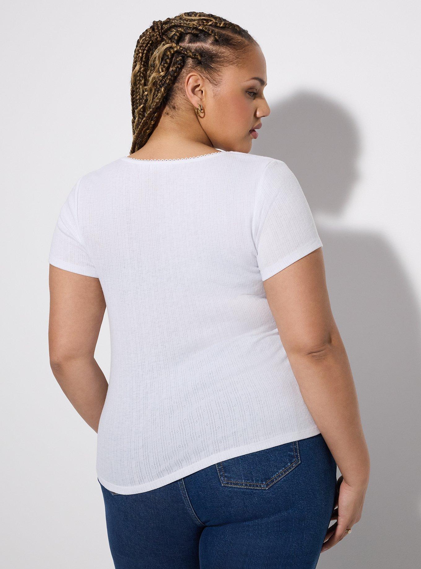 LoveSick Ruched Front Short Sleeve Top, BRIGHT WHITE, alternate