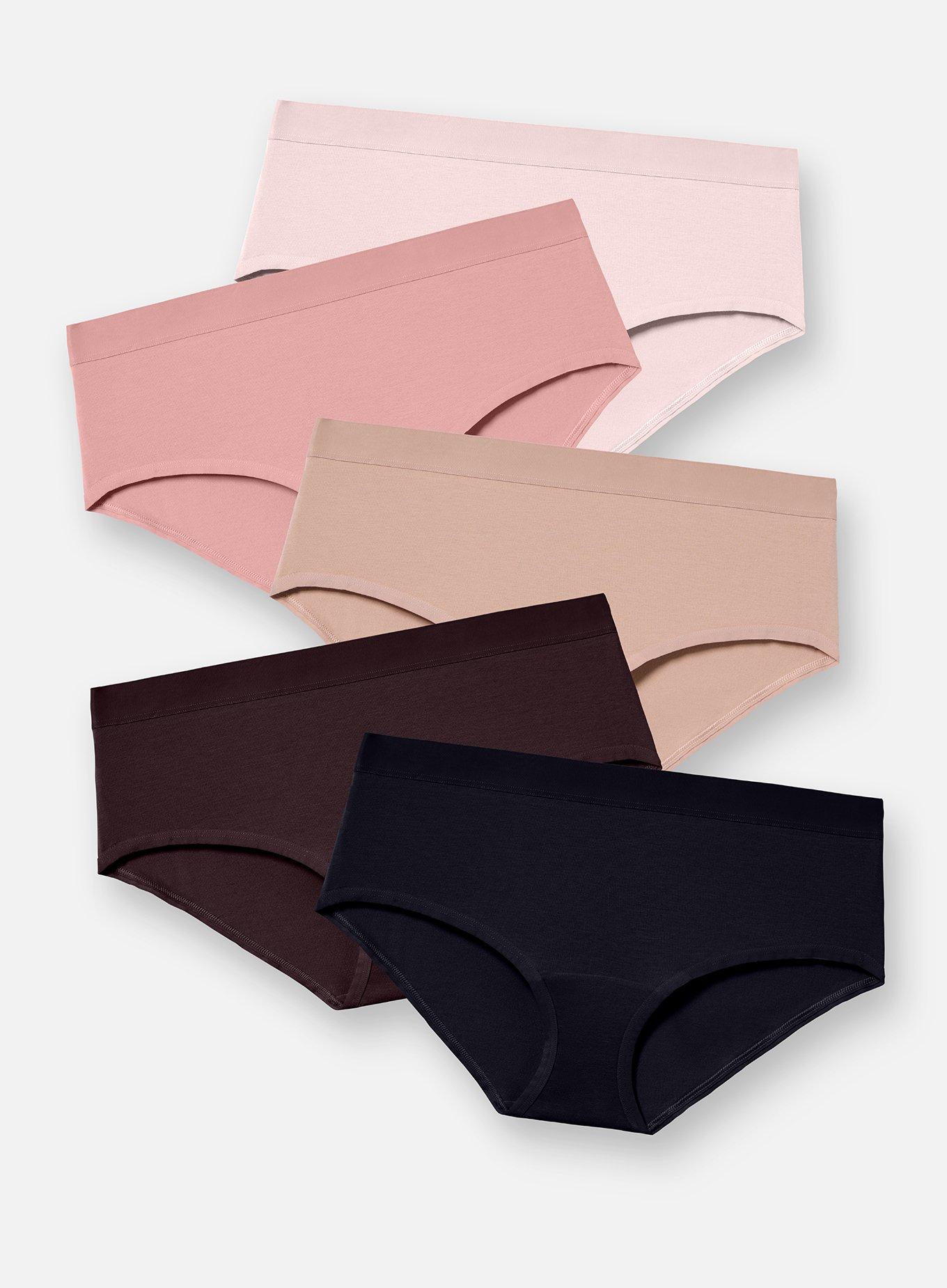 5-Pack Cotton Mid-Rise Hipster Panty, MULTI, hi-res