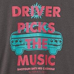 Supernatural Relaxed Cotton Crew Tee, DRIVER PICKS THE MUSIC VINTAGE BLACK, swatch