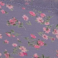 Cotton Mid-Rise Hipster Lace Trim Panty, BABY DITSY FLORAL PURPLE, swatch