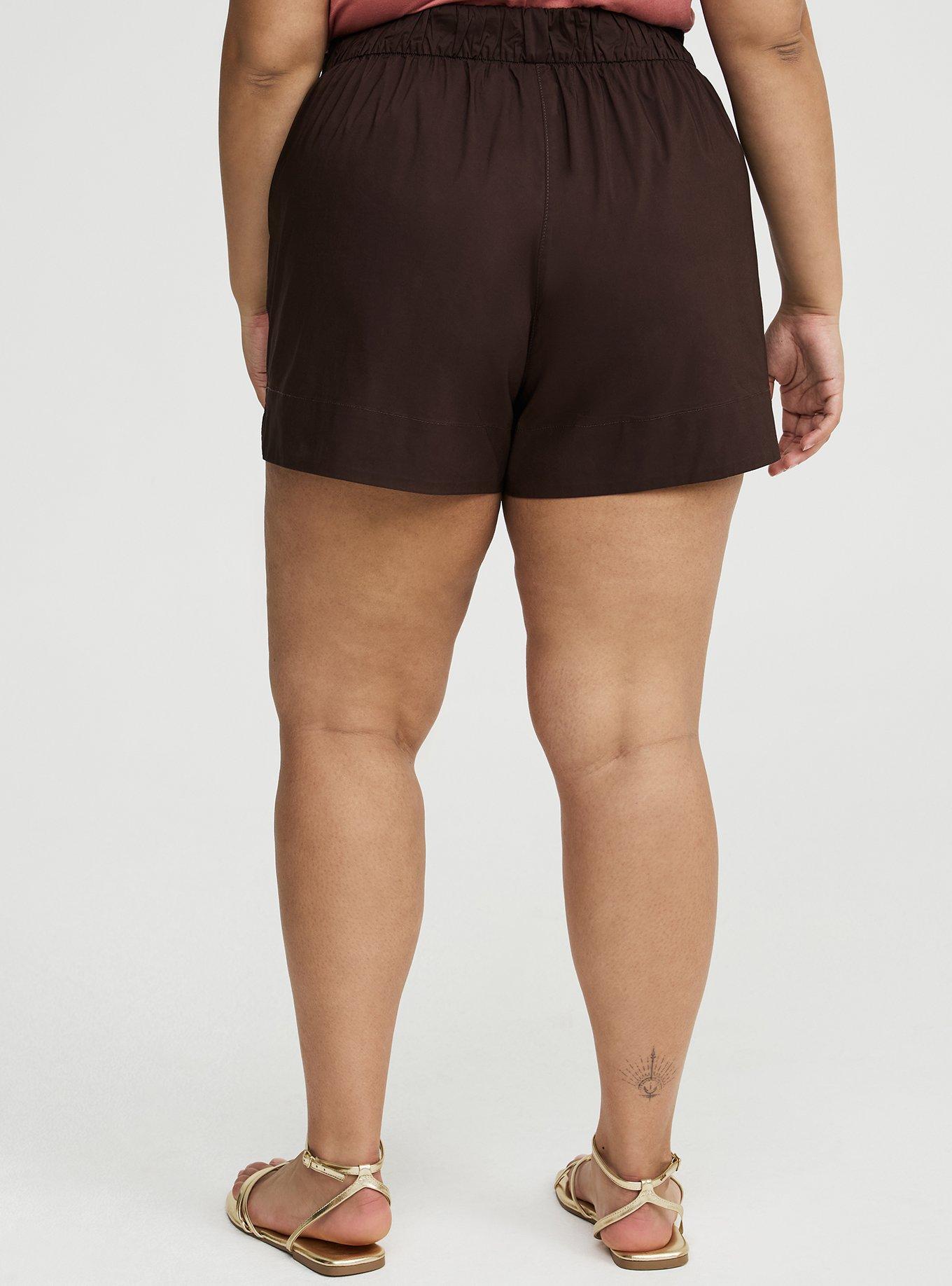 Pull On Poplin Mid-Rise Short, JAVA, alternate