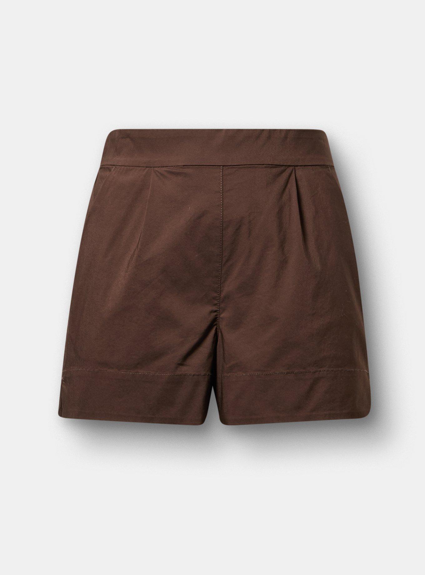 Pull On Poplin Mid-Rise Short, JAVA, hi-res