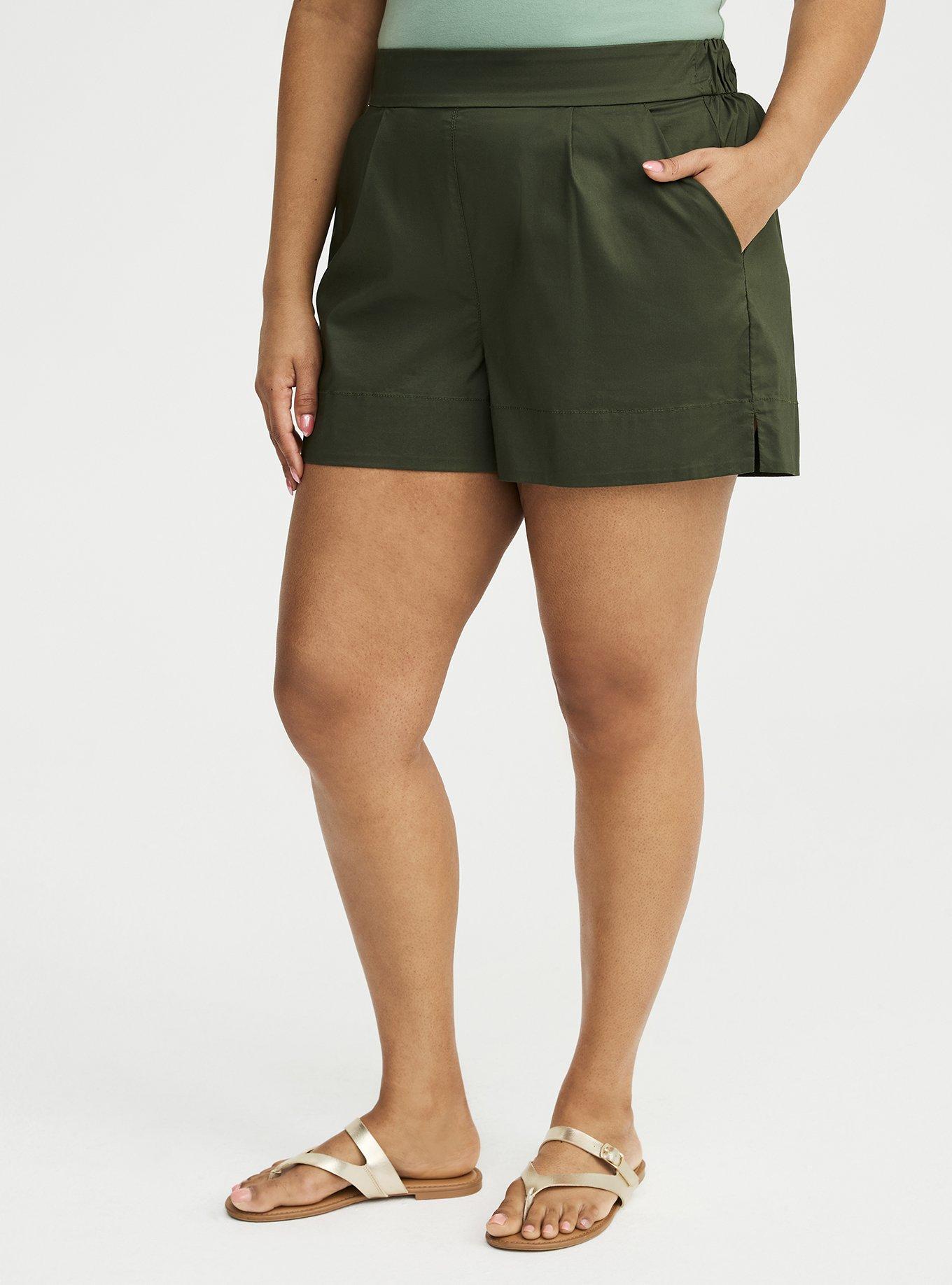 Pull On Poplin Mid-Rise Short, DEEP DEPTHS, alternate