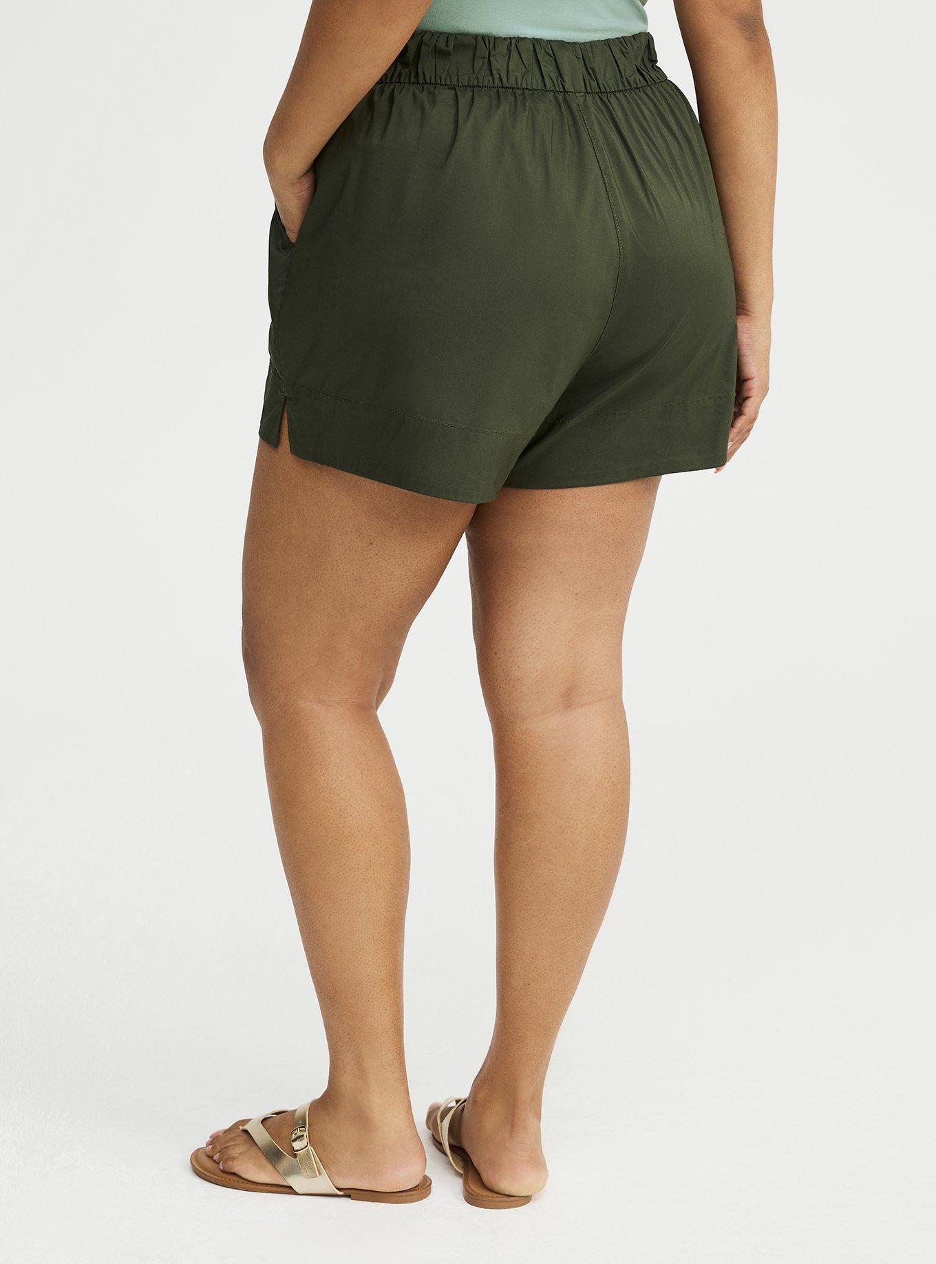 Pull On Poplin Mid-Rise Short, DEEP DEPTHS, alternate