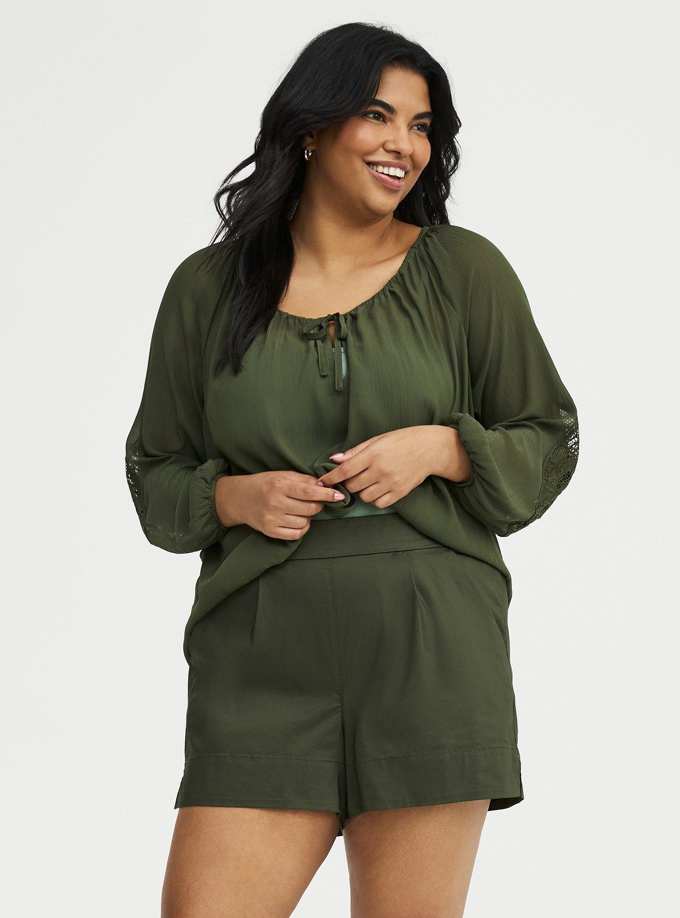 Pull On Poplin Mid-Rise Short, DEEP DEPTHS, alternate