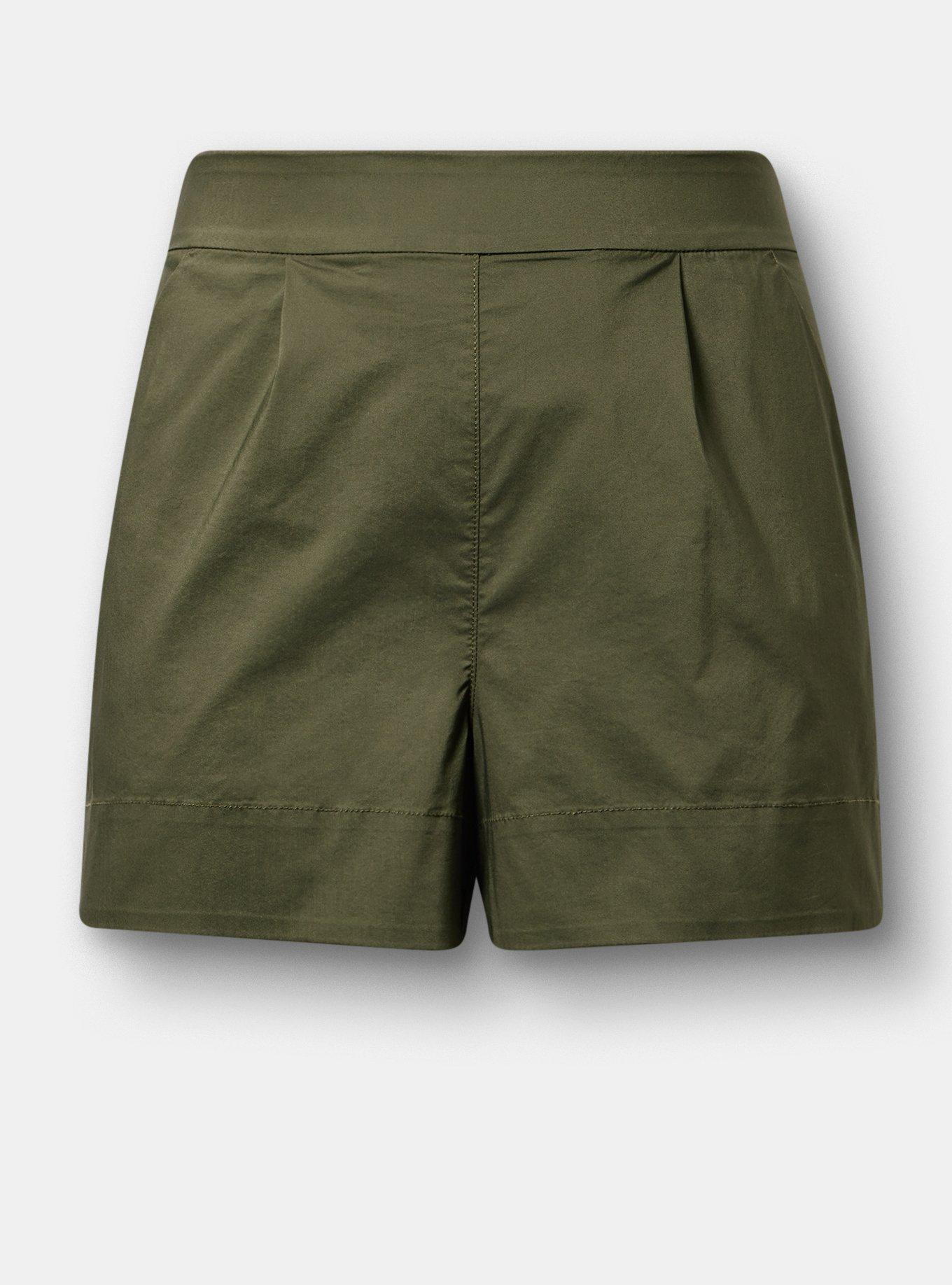 Pull On Poplin Mid-Rise Short, DEEP DEPTHS, hi-res