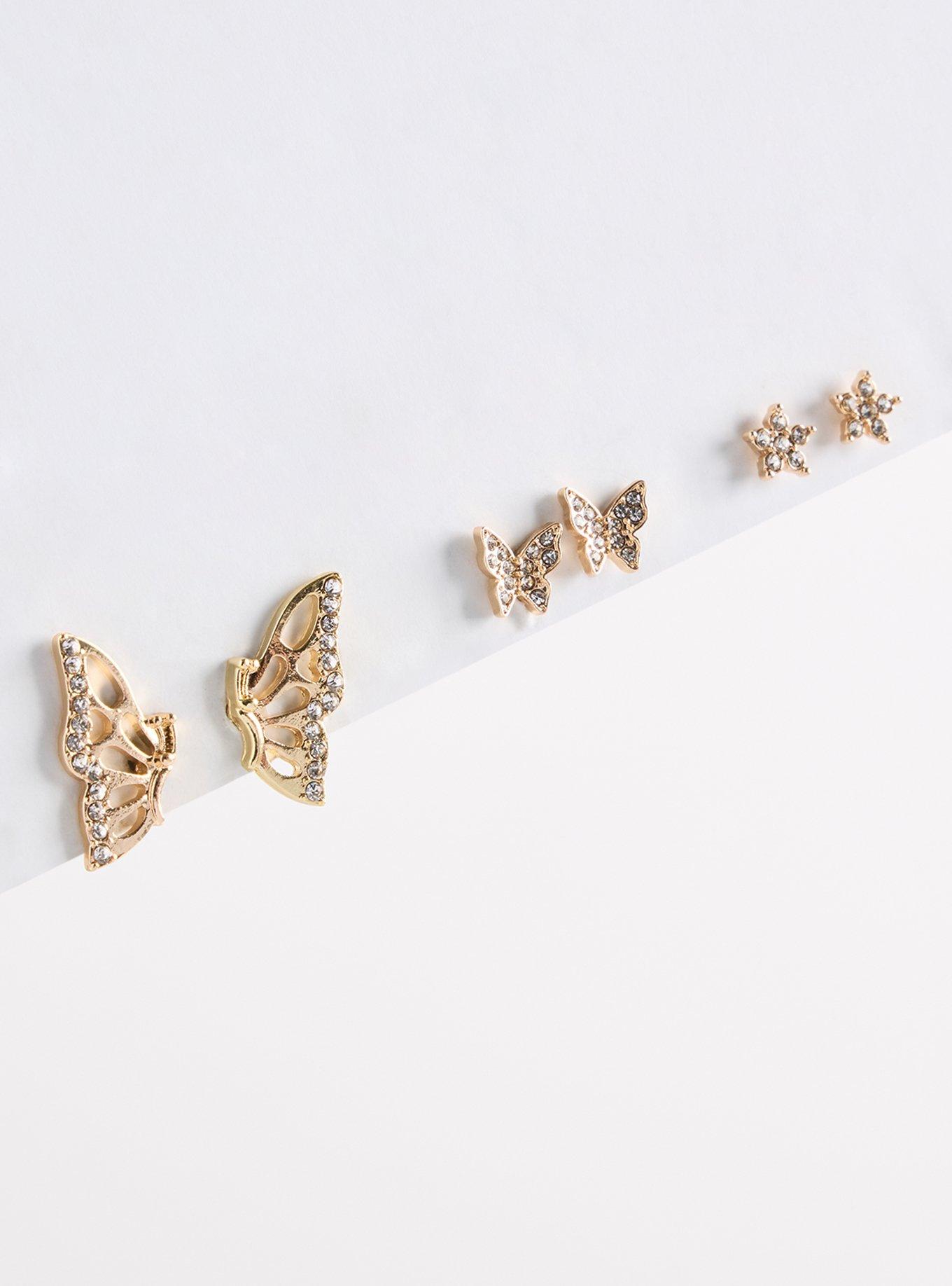 Butterfly Stud Set, , hi-res
