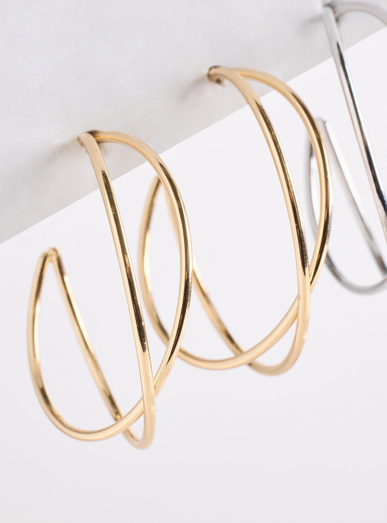 Smooth Large Hoop Set, , alternate