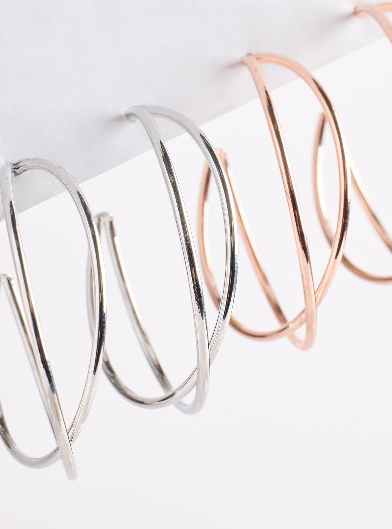 Smooth Large Hoop Set, , alternate