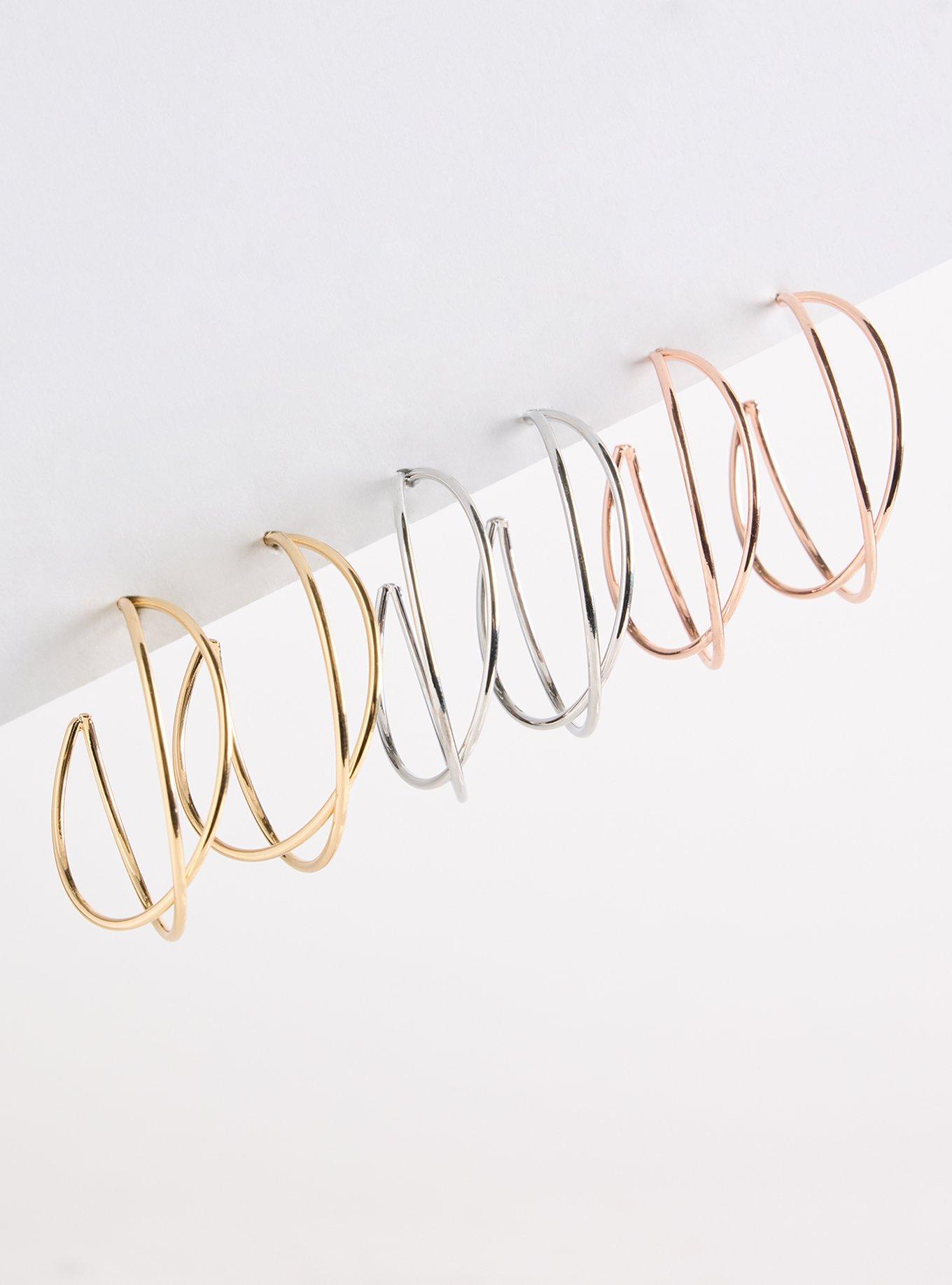 Smooth Large Hoop Set, , hi-res