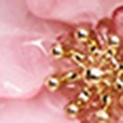Plus Size Floral Linear Statement Earring, PINK, swatch