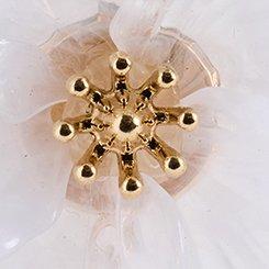 Floral Linear Statement Earring, WHITE, swatch