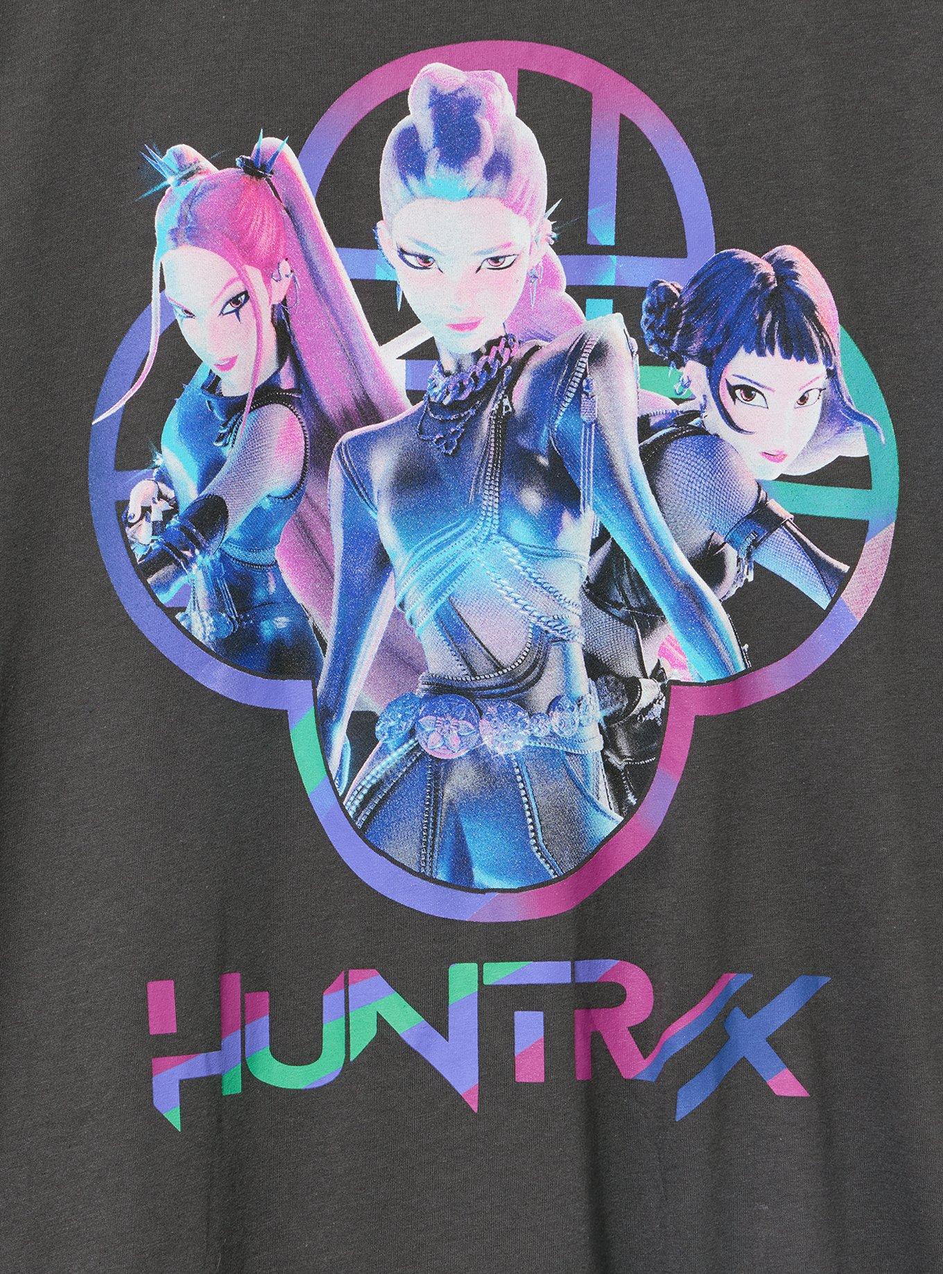 K-Pop Demon Hunters Classic Cotton Tee, HUNTRX KPOP VINTAGE BLACK, alternate