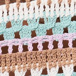 Festi Button Front Crochet Cami, MULTI COLOR MINT YARN, swatch