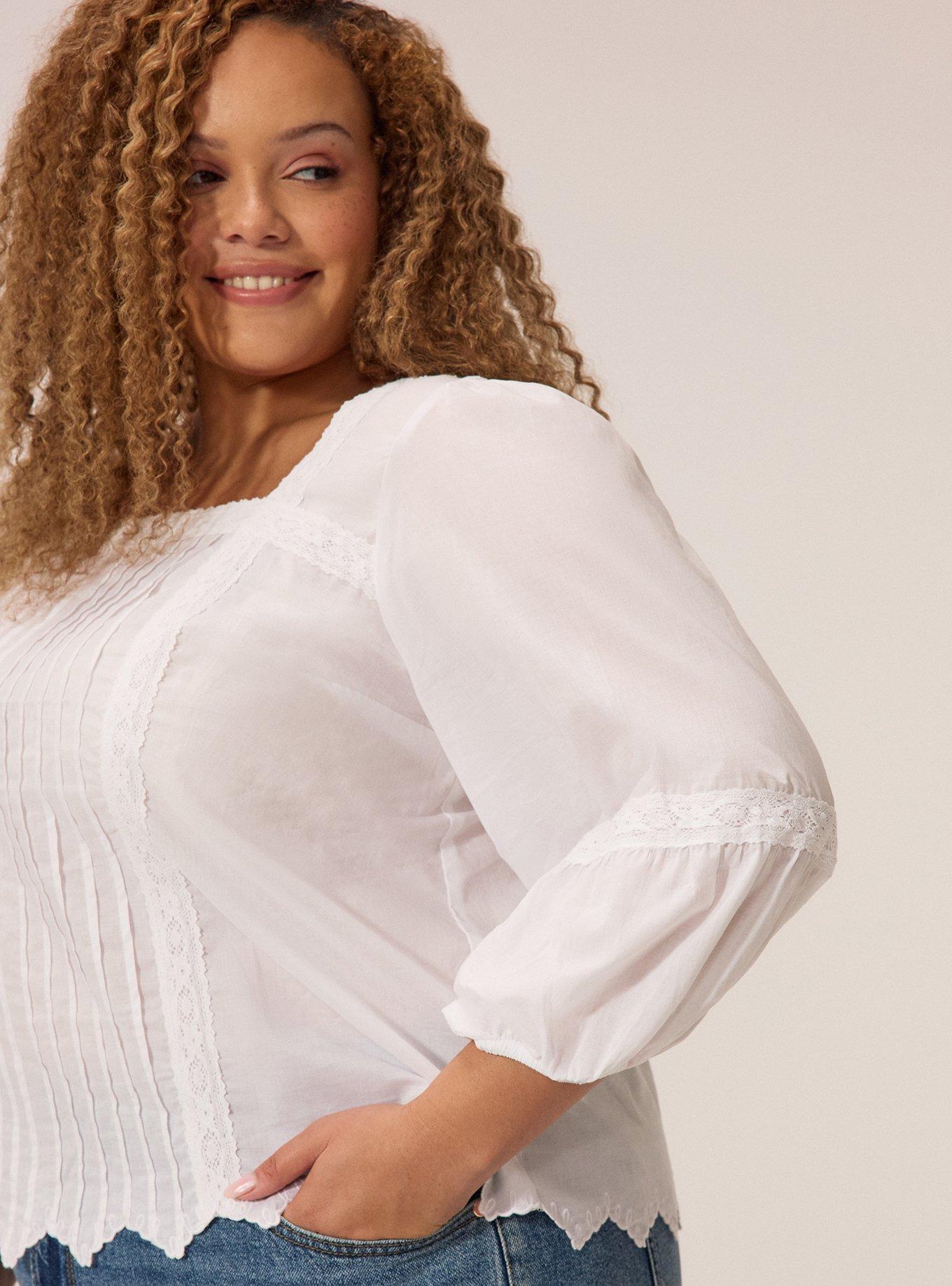 Festi Square Trim Detail Top, BRIGHT WHITE, alternate