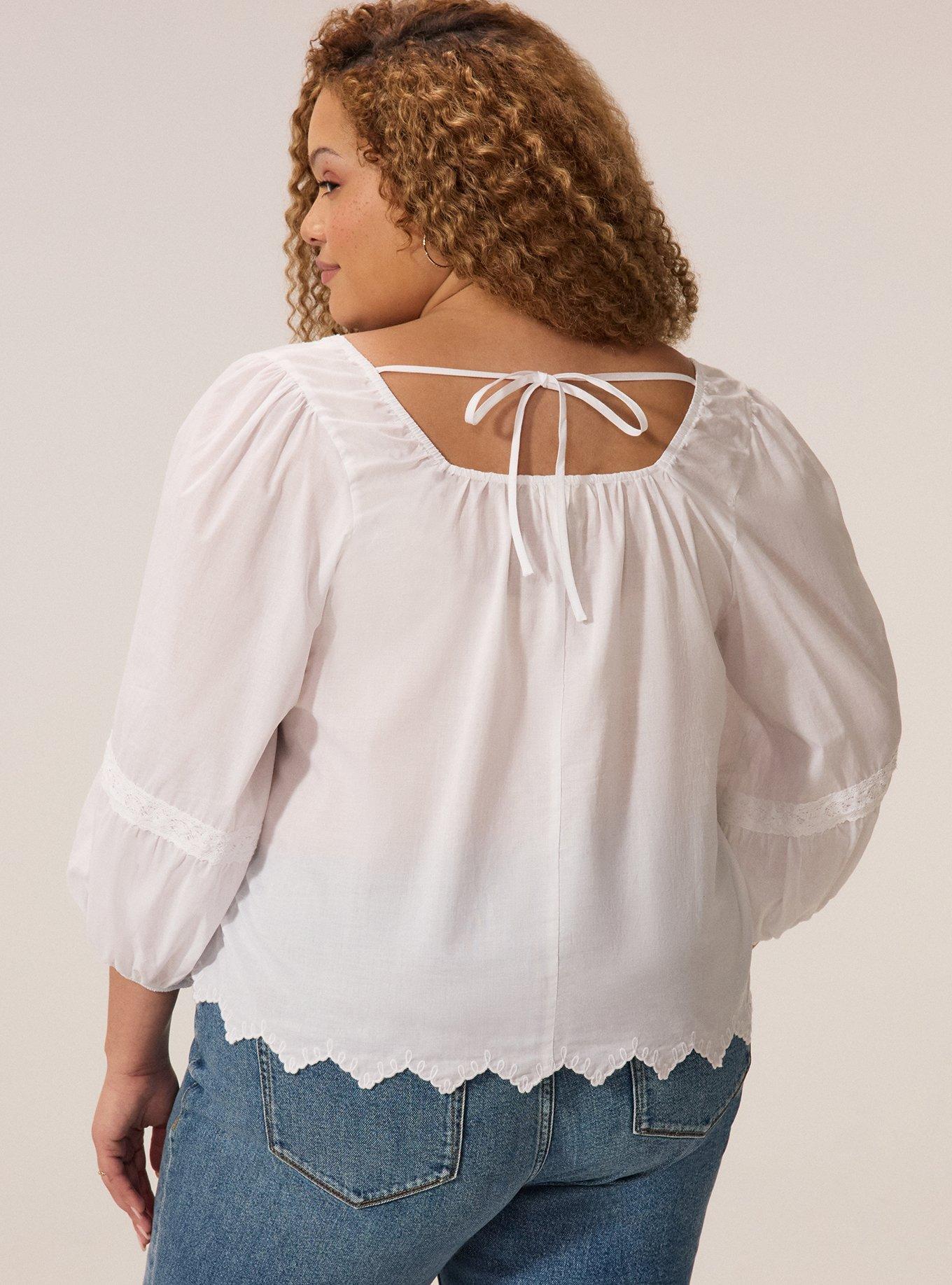 Festi Square Trim Detail Top, BRIGHT WHITE, alternate