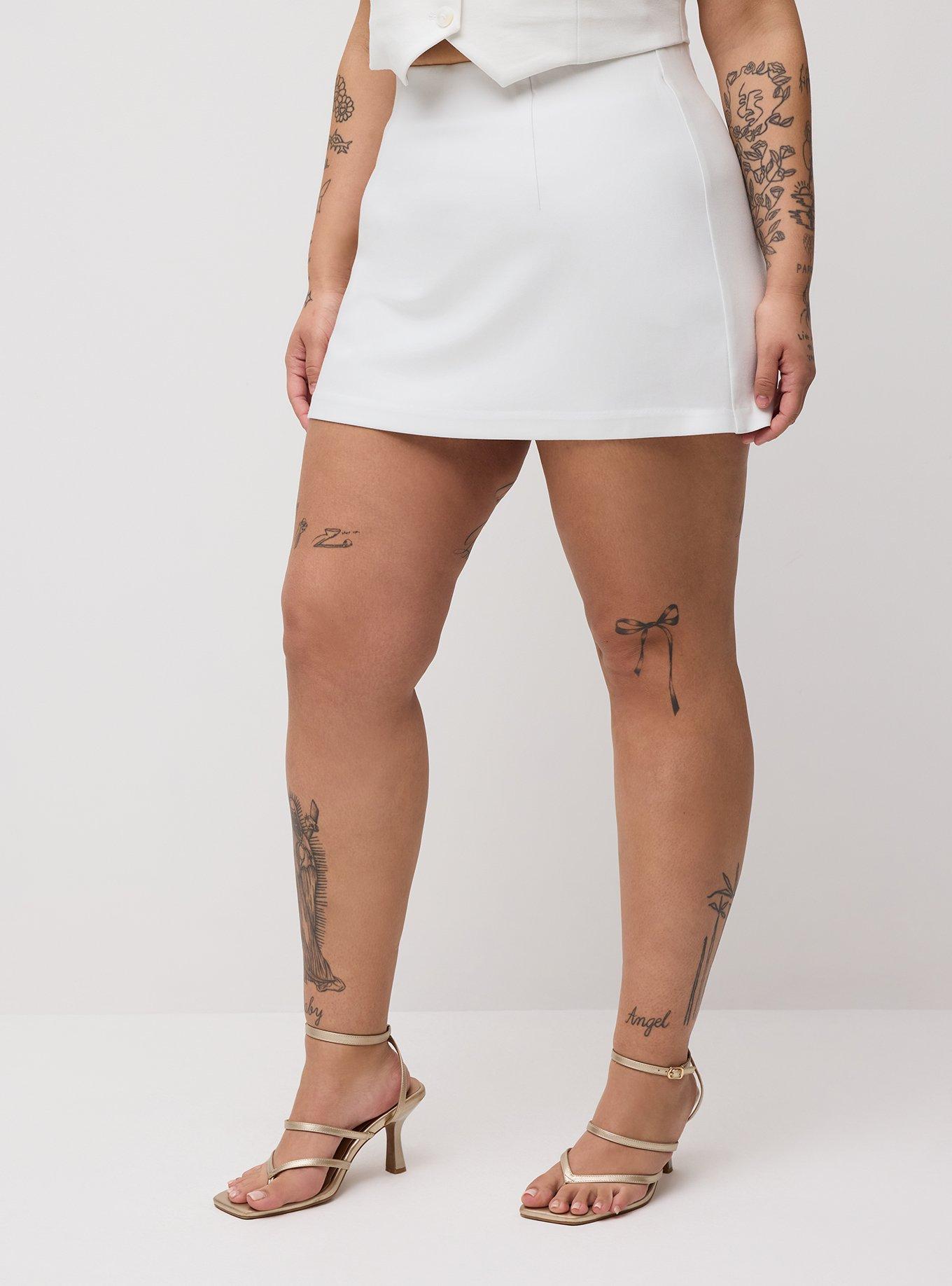 Pull-On Ponte Skort, BLANC DE BLANC, alternate