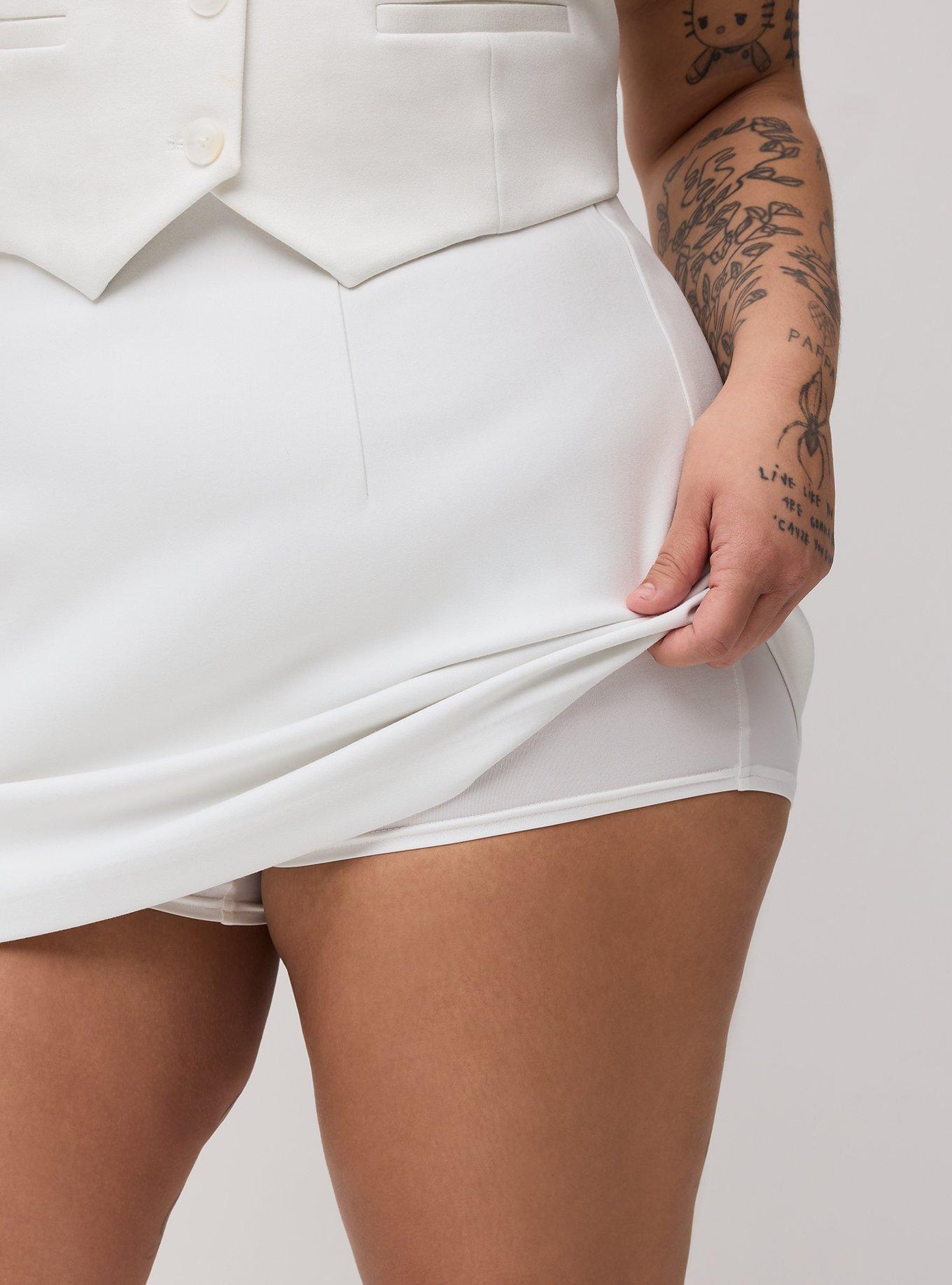 Pull-On Ponte Skort, BLANC DE BLANC, alternate