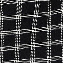 Pull-On Ponte Skort, ISLA PLAID DEEP BLACK, swatch