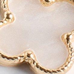 Delicate Layered Clover Necklace, WHITE, swatch