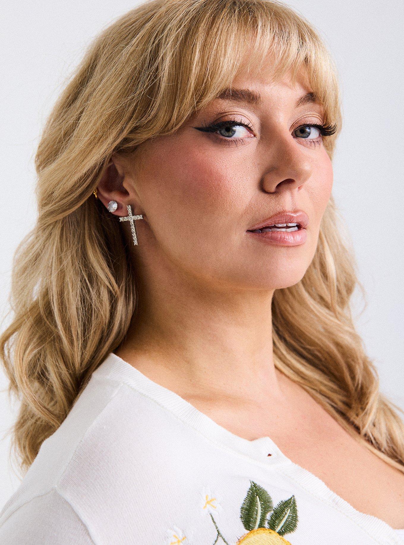 Cross & Stud Set, GOLD, alternate