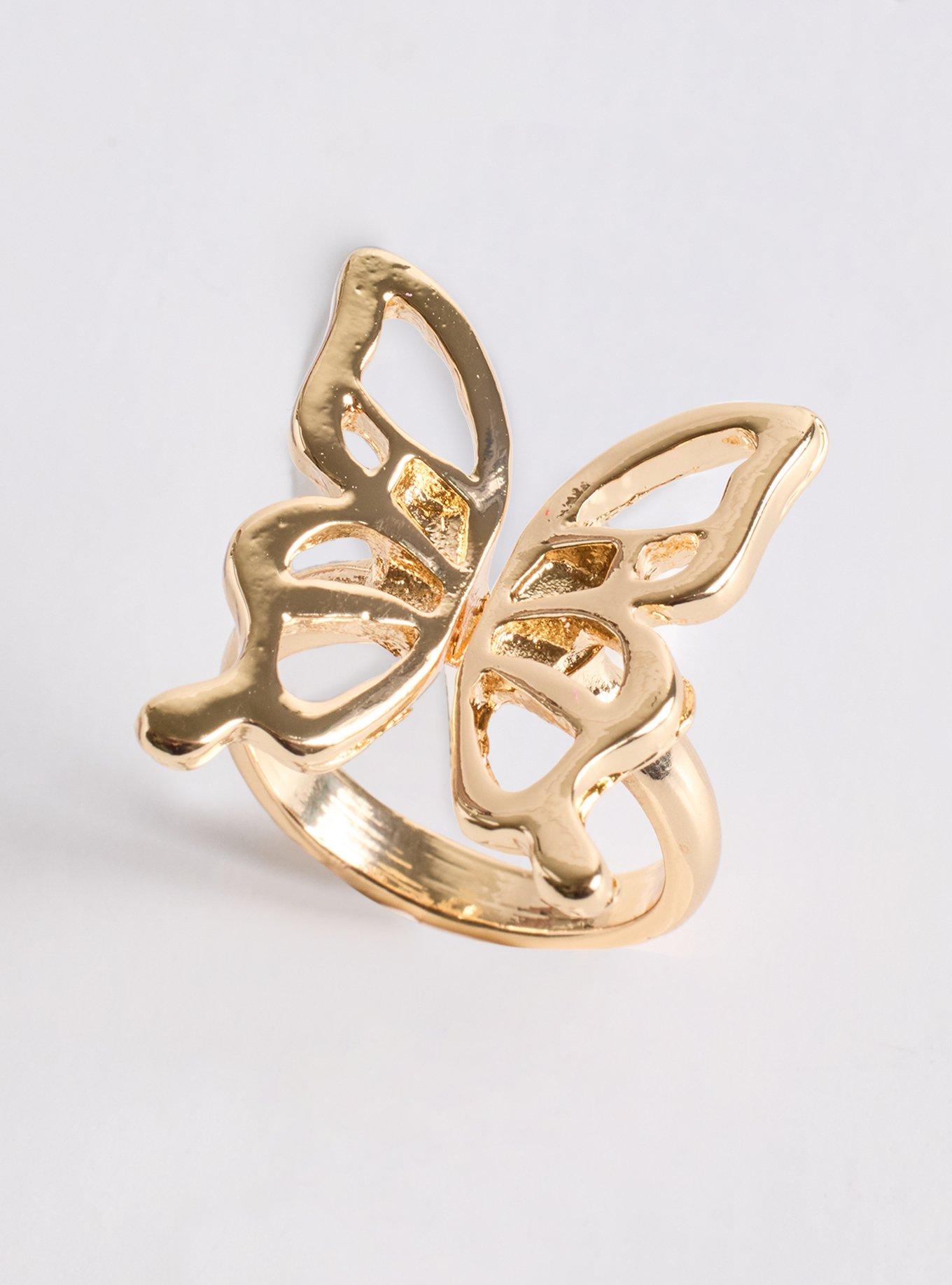 Butterfly Statement Ring, GOLD, alternate