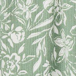 Basque Waist Flutter Sleeve Maxi Dress, STEPH FLORAL GREEN, swatch