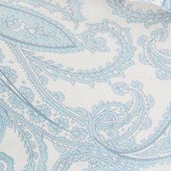 Mesh V-Neck Tiered Maxi Dress, FRENCH PAISLEY BLUE, swatch