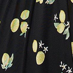 Mesh V-Neck Tiered Maxi Dress, LOTTA LEMONS BLACK, swatch