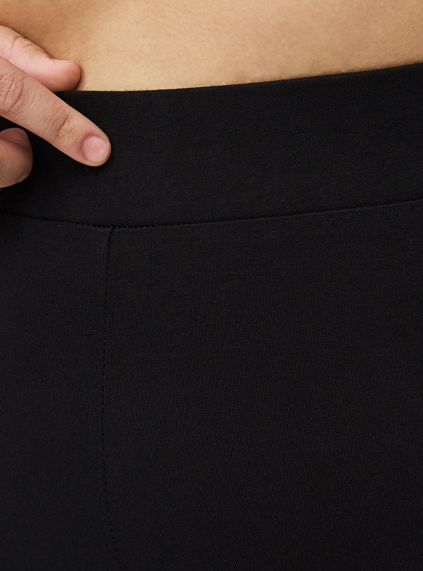 Crop Fishnet Inset Legging, DEEP BLACK, alternate