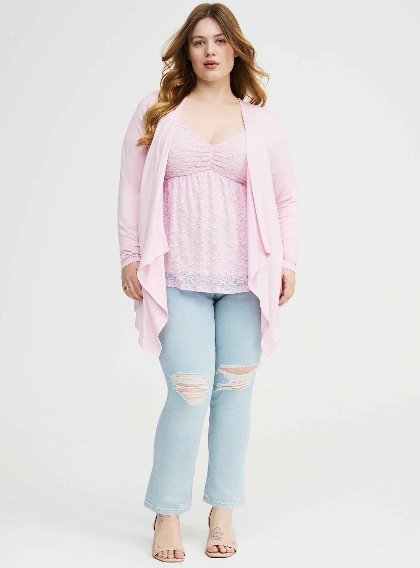 Super Soft Drape Front Cardigan, LILAC SNOW, alternate
