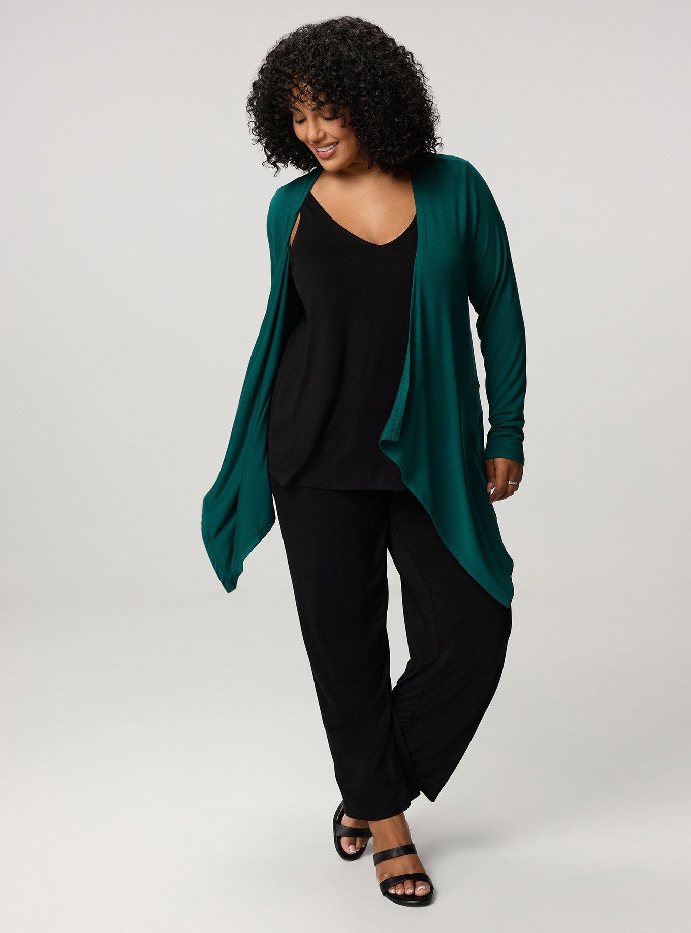 Super Soft Drape Front Cardigan, BOTANICAL GARDEN, alternate