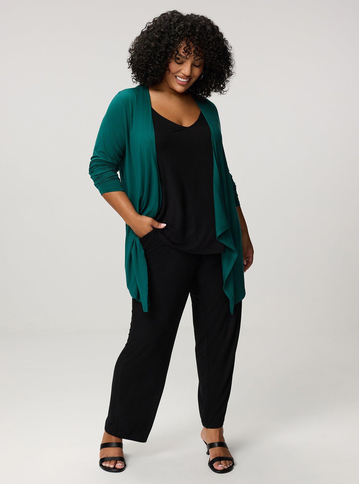 Super Soft Drape Front Cardigan, BOTANICAL GARDEN, alternate
