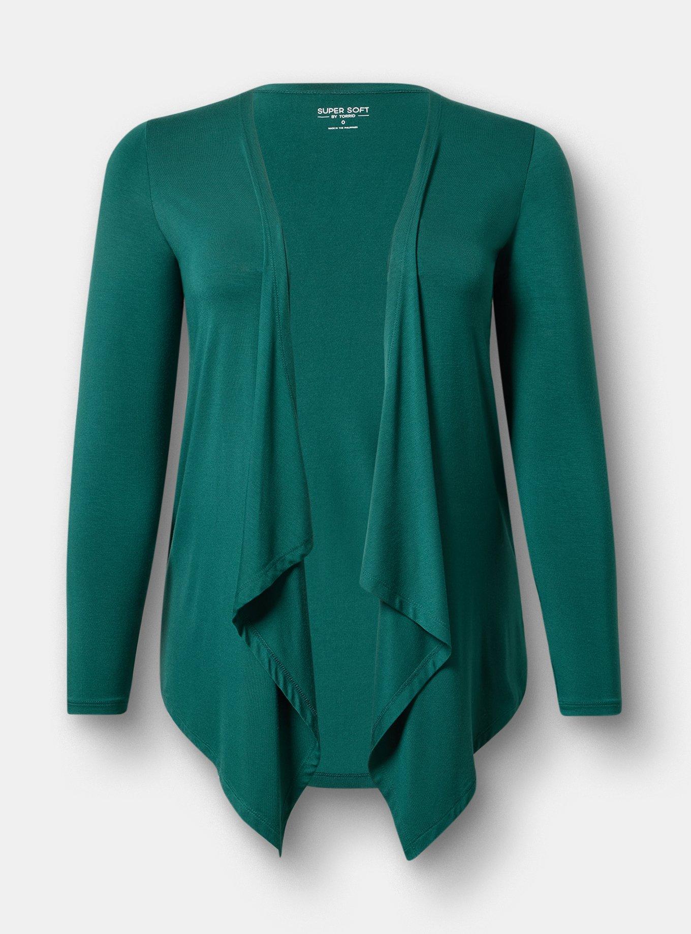Super Soft Drape Front Cardigan, BOTANICAL GARDEN, flat