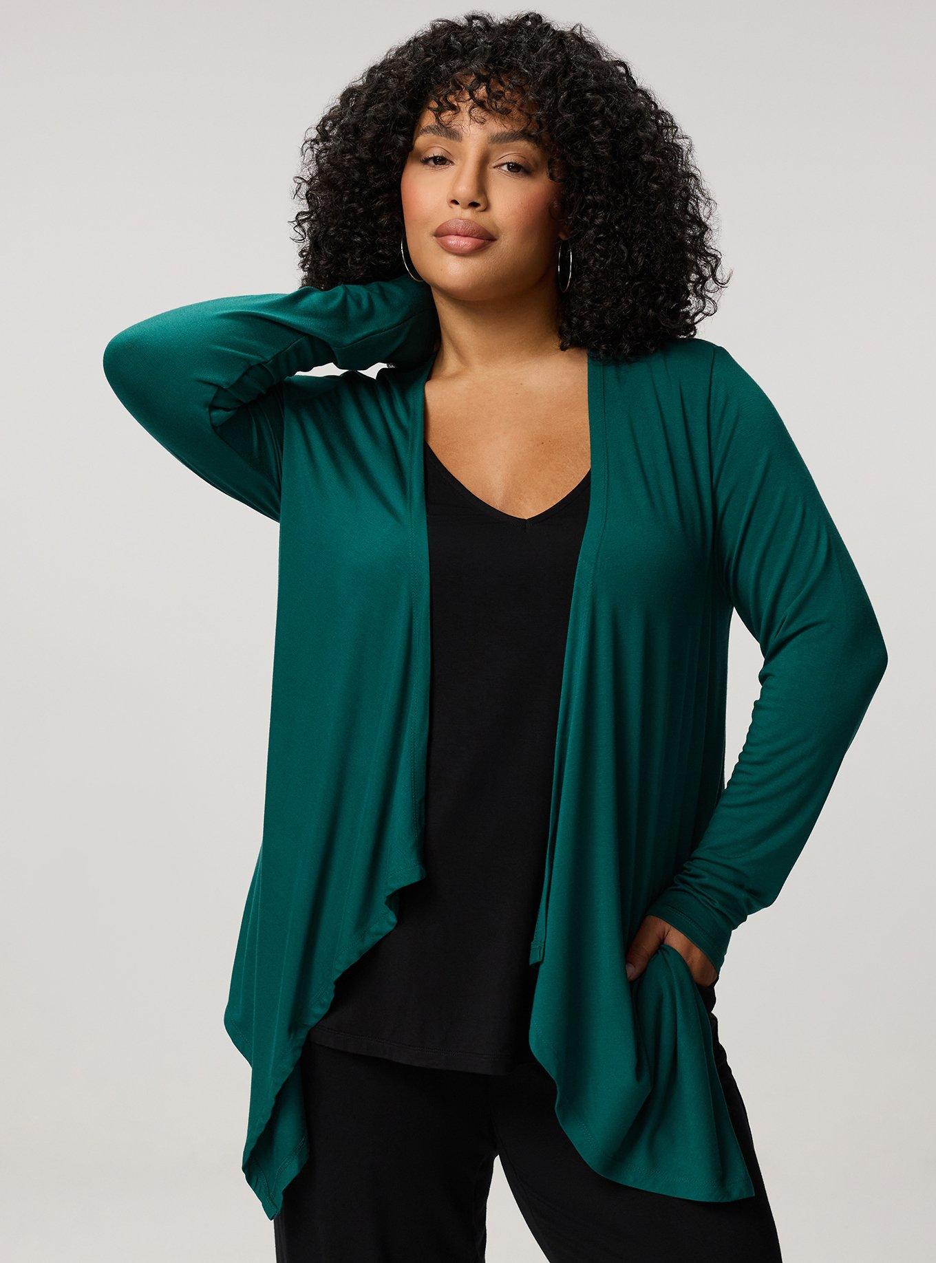 Super Soft Drape Front Cardigan, BOTANICAL GARDEN, hi-res