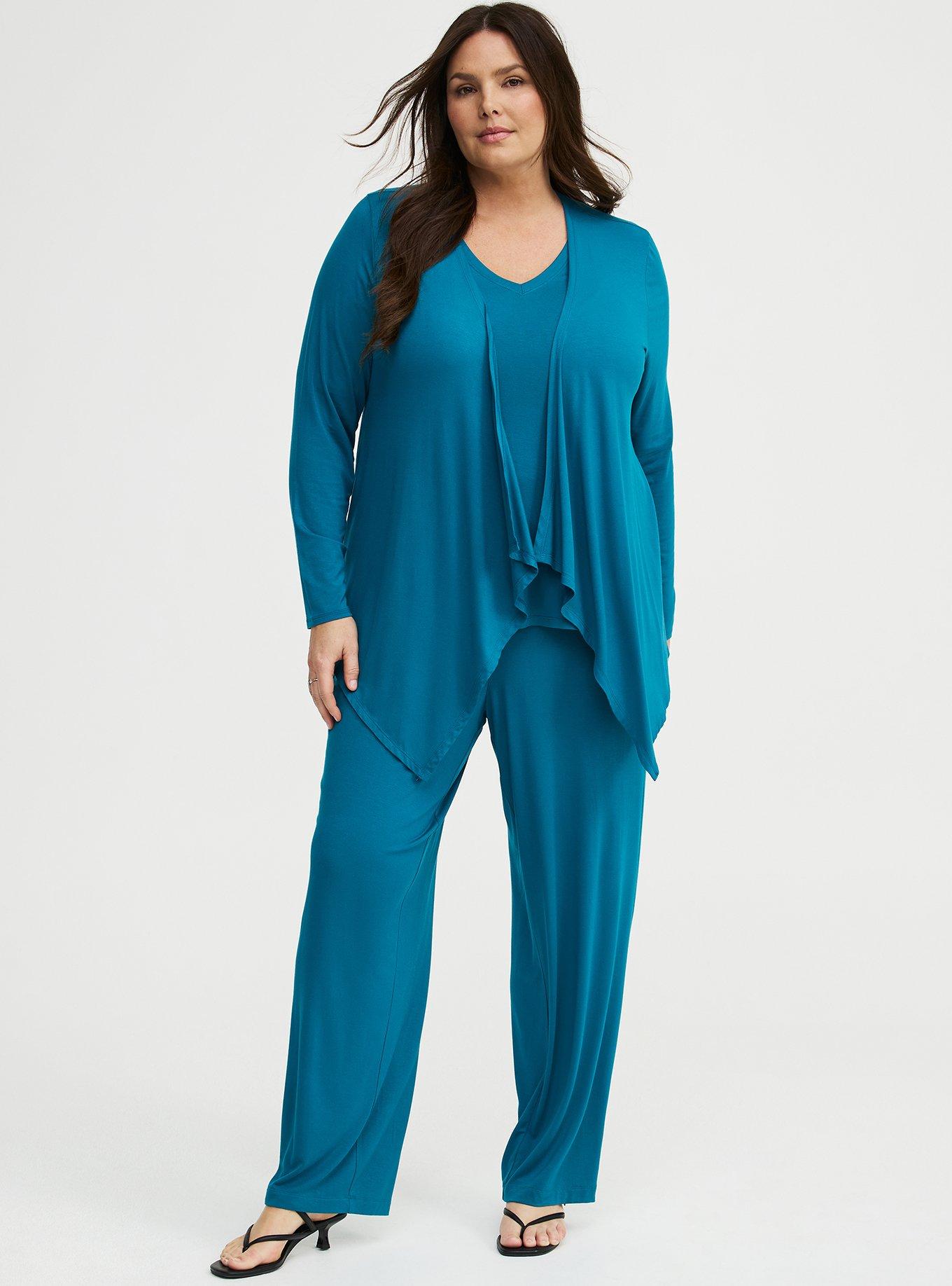 Super Soft Drape Front Cardigan, OCEAN DEPTHS, alternate