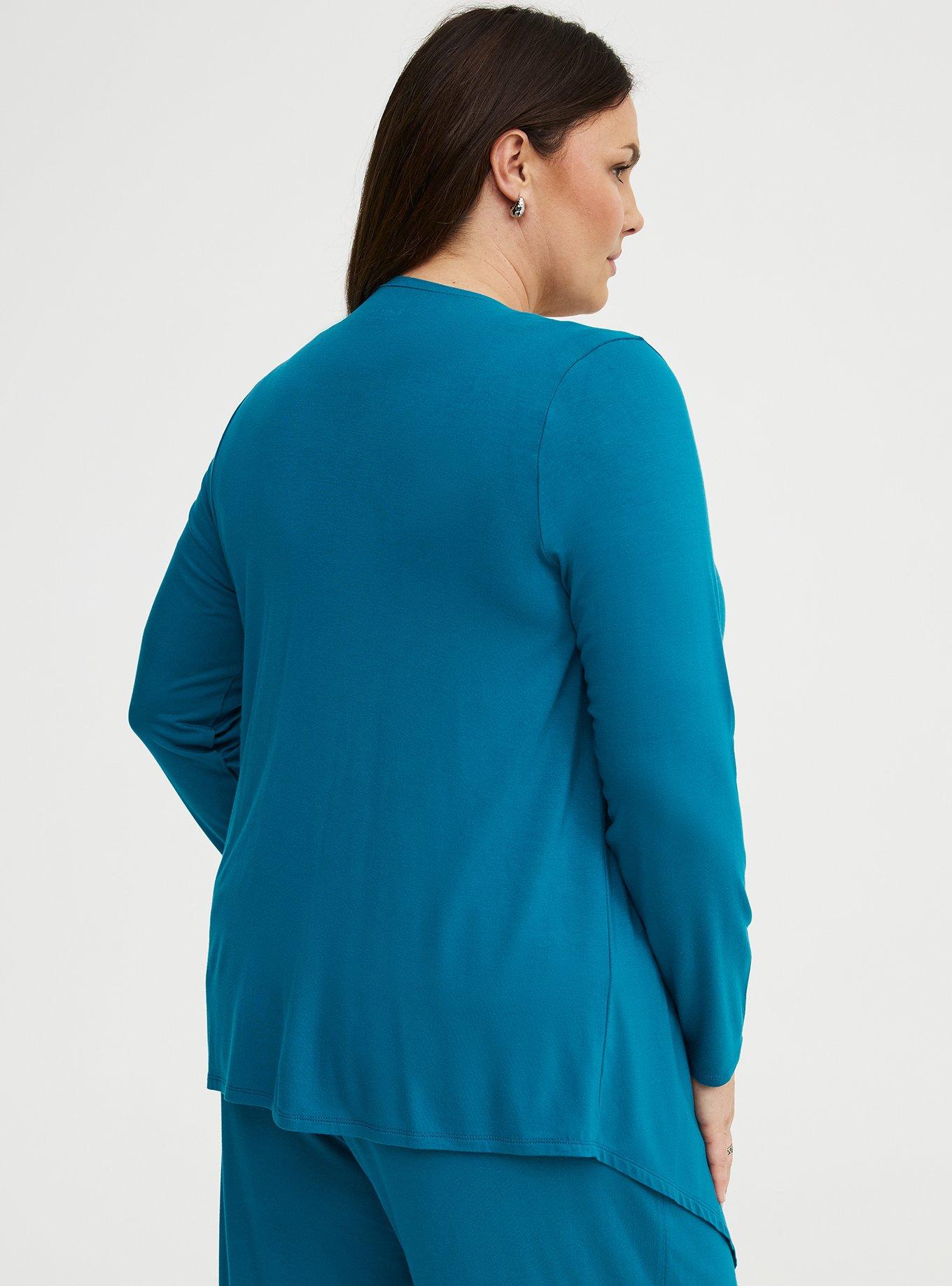 Super Soft Drape Front Cardigan, OCEAN DEPTHS, alternate