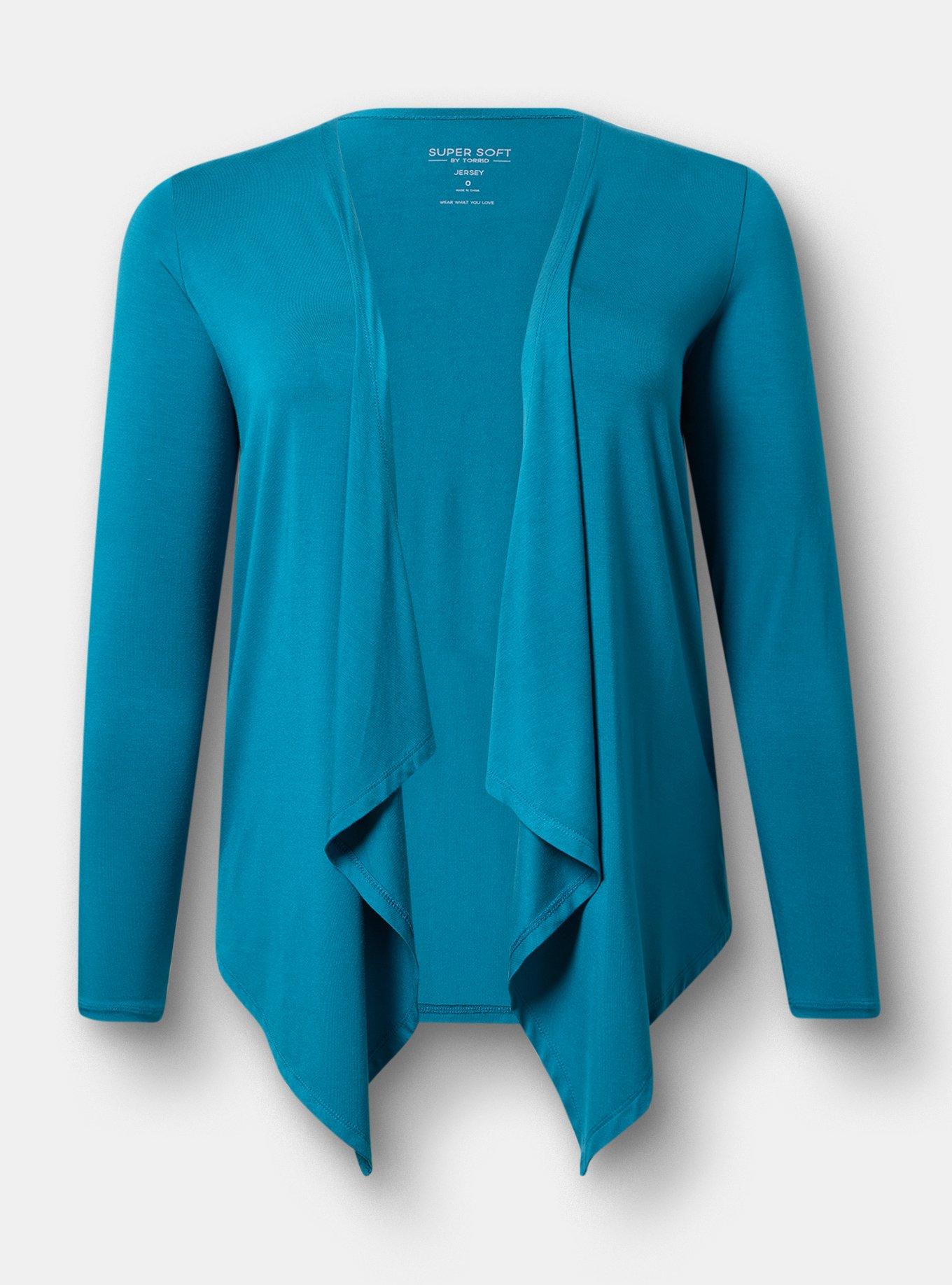 Super Soft Drape Front Cardigan, OCEAN DEPTHS, hi-res