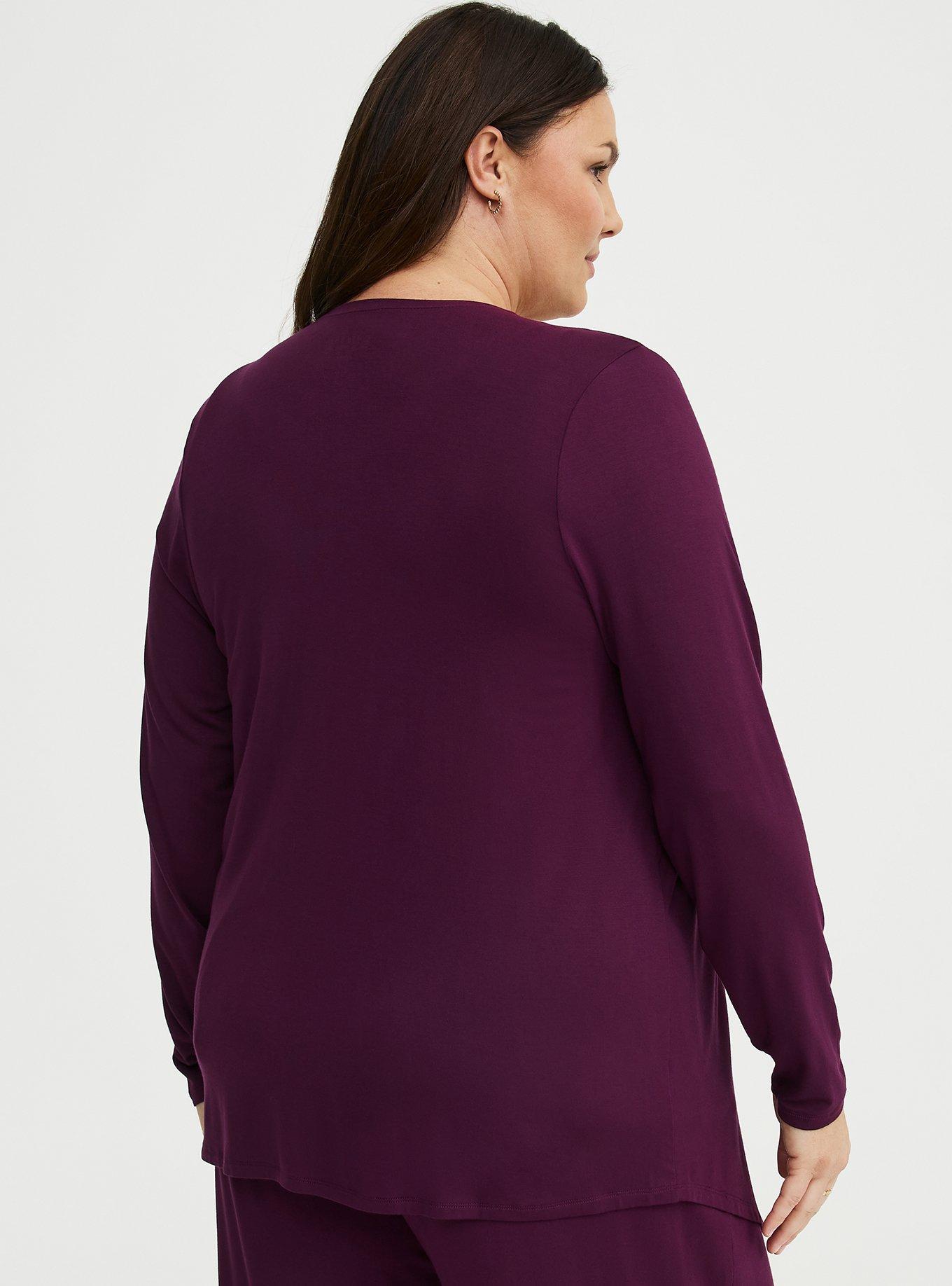 Super Soft Drape Front Cardigan, POTENT PURPLE, alternate
