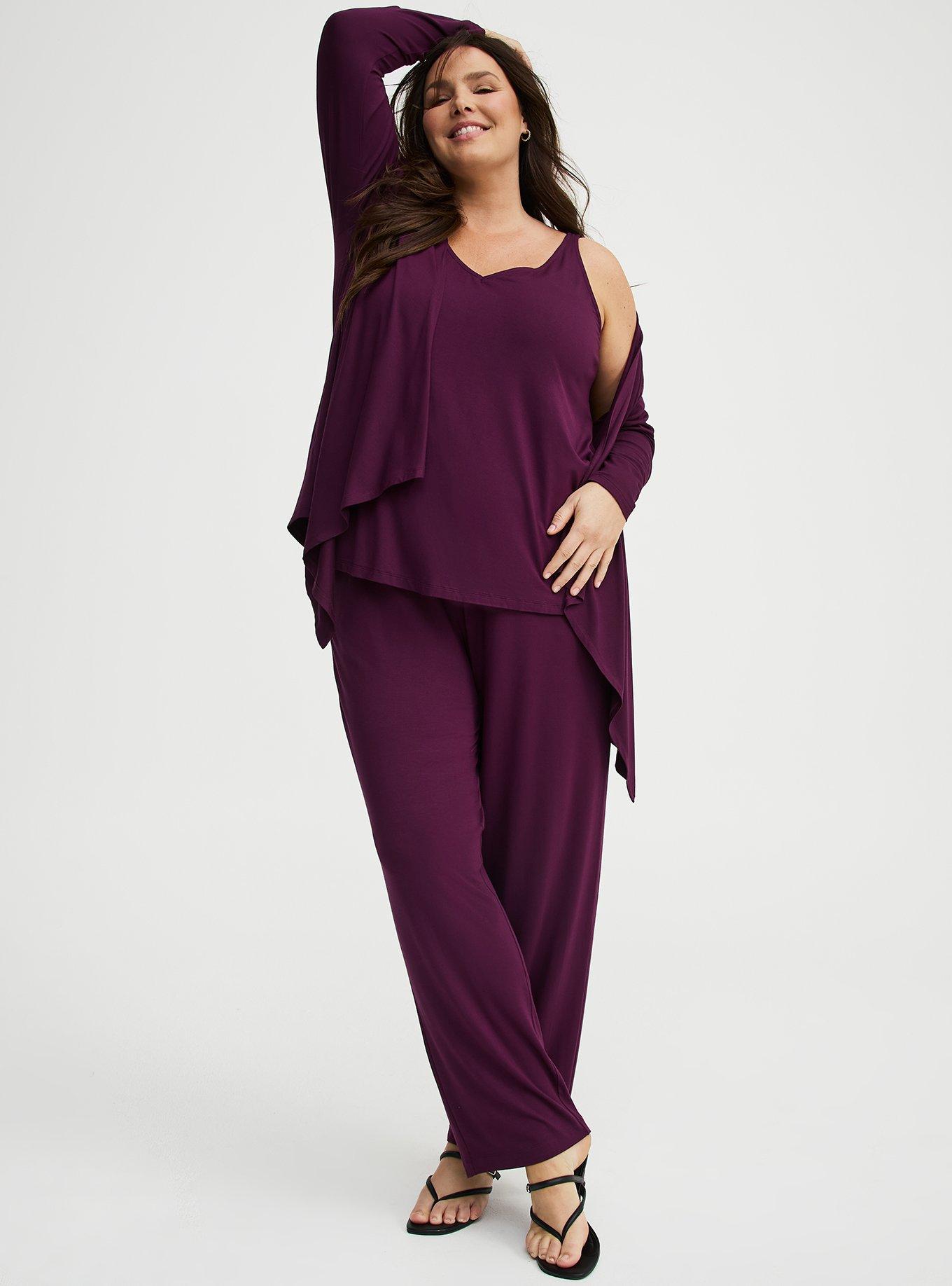 Super Soft Drape Front Cardigan, POTENT PURPLE, alternate