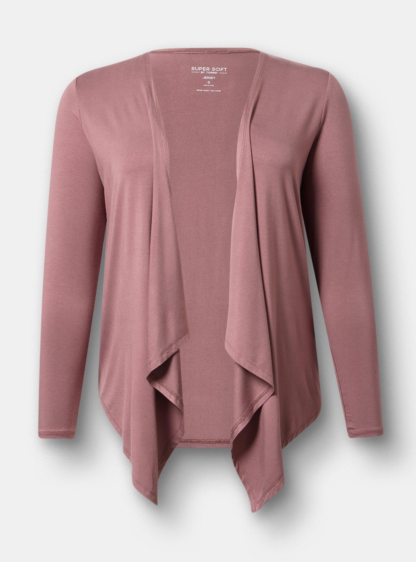 Super Soft Drape Front Cardigan, ROSE TAUPE, hi-res